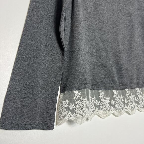 Ten Sixty Sherman Girls Gray Long Sleeves Top Size L - Picture 4 of 11